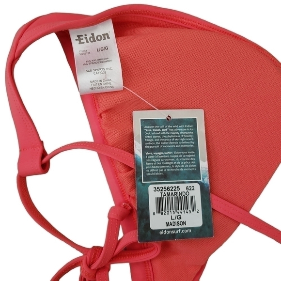 Eidon Surf Coral Two Piece Bikini Top L & Bottom S - Picture 7 of 13